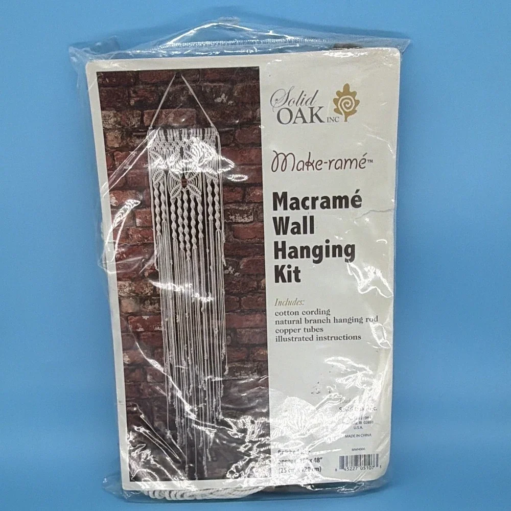 Crafting Lot Macrame Wall Hanging Kit 3 Cross Stitch Kits.